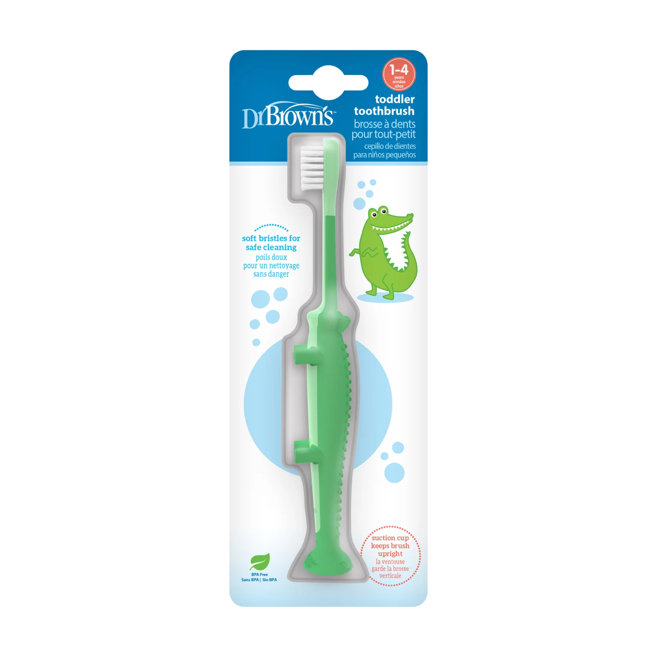Dr Brown's Baby Toothbrush 12m+ - Crocodile