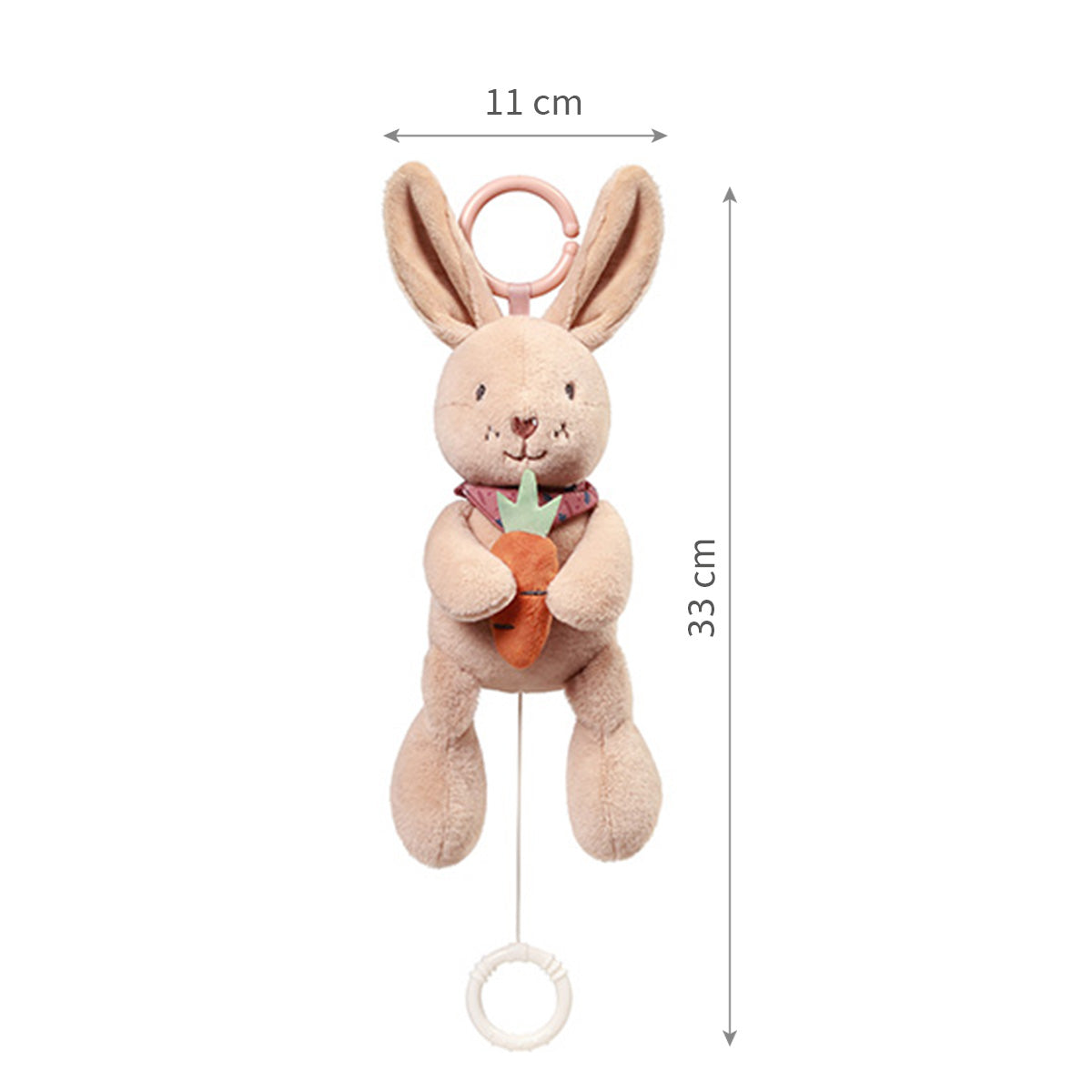 Babyono Rabbit Karo Musical Pull Toy
