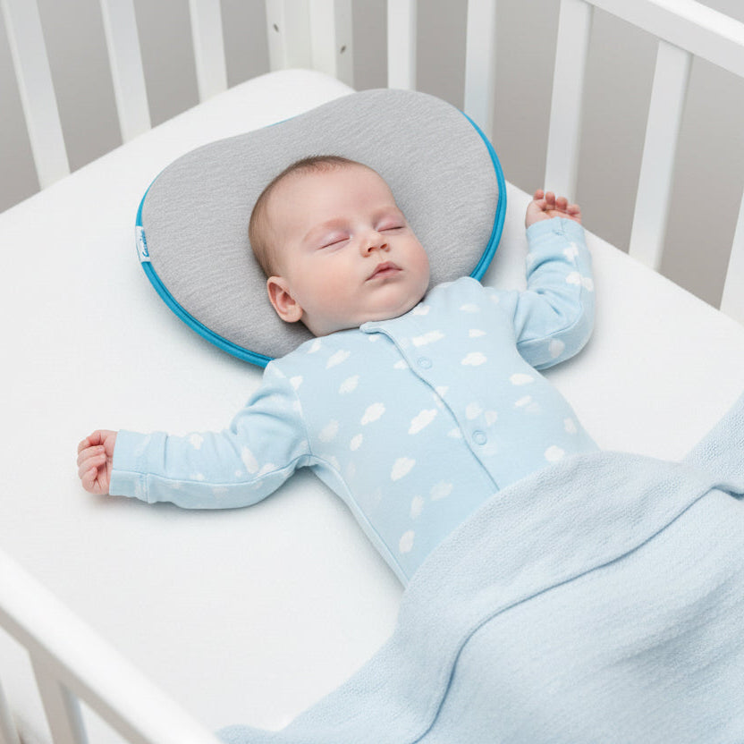 Sensillo Ergonomic Baby Head Support Pillow 0–6 Months - Leaves