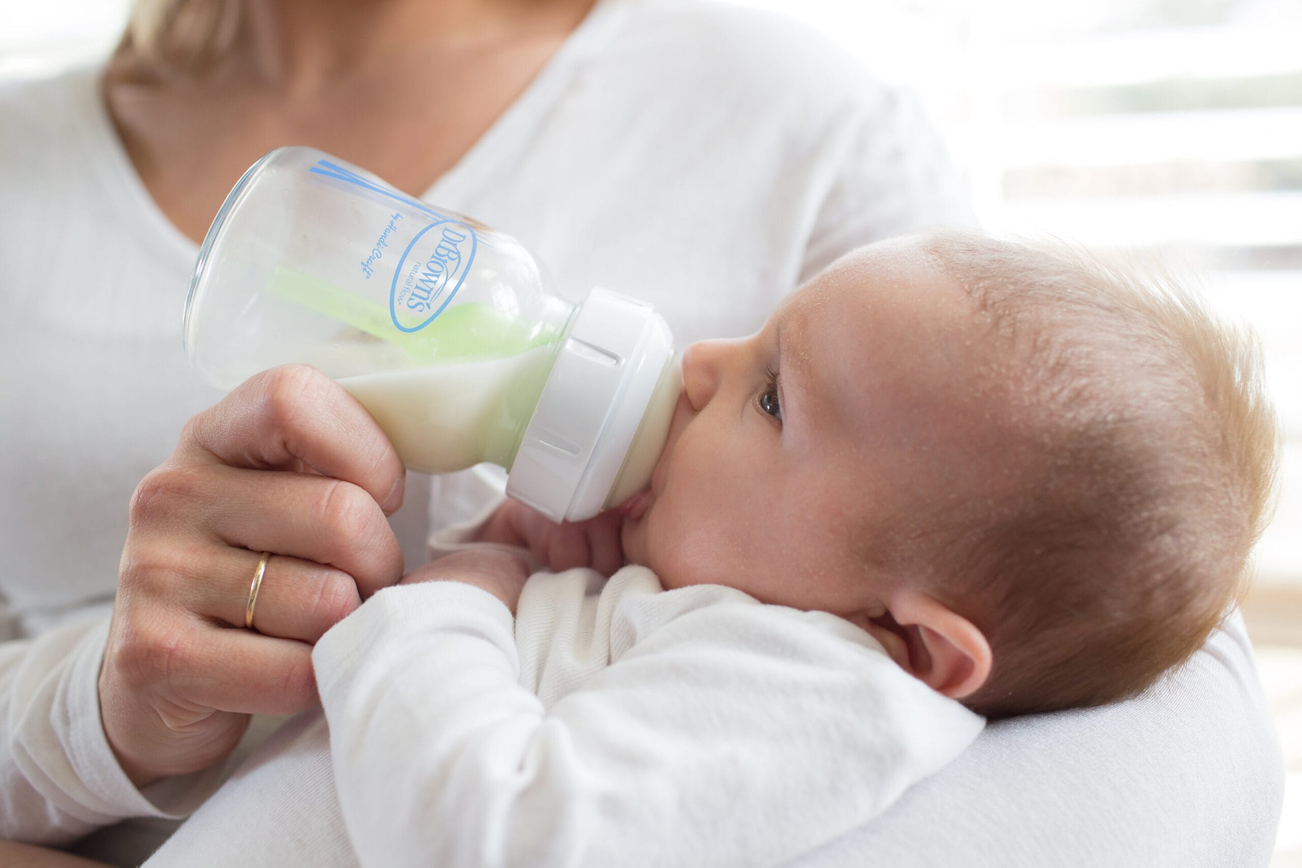 Dr. Brown’s Natural Flow Options+ Wide-Neck Glass Baby Bottle – 150 ml – 0m+