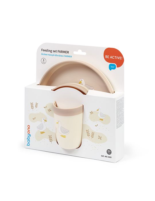 Babyono Toddler Feeding Set 12m+ 3 pcs - Goose