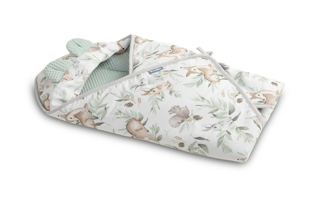 Sensillo Car Seat Swaddle - Mint Deer