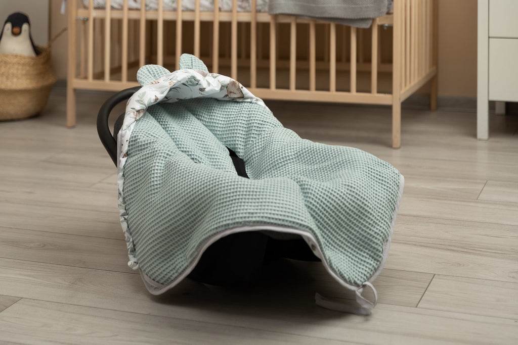 Sensillo Car Seat Swaddle - Mint Deer