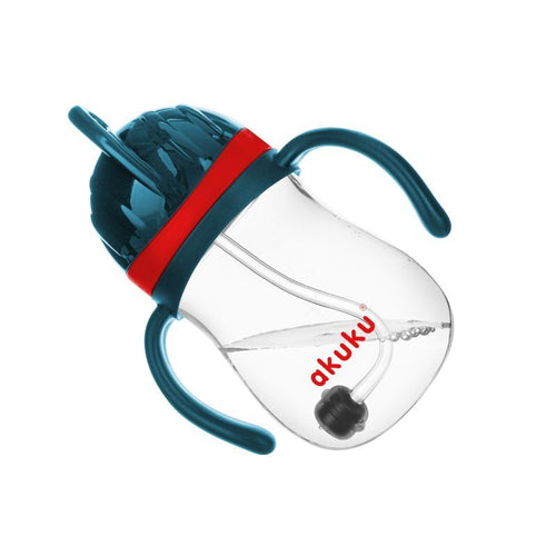 Akuku Straw Cup with Weighted Straw – Blue-Red