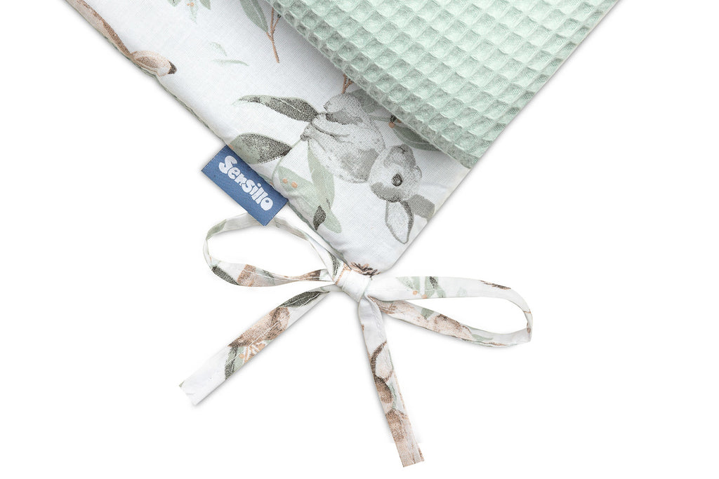 Sensillo Cotton Cot Bumper - Mint Deer