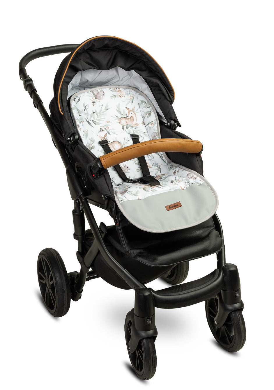 Sensillo Cotton Stroller Liner - Mint Deer