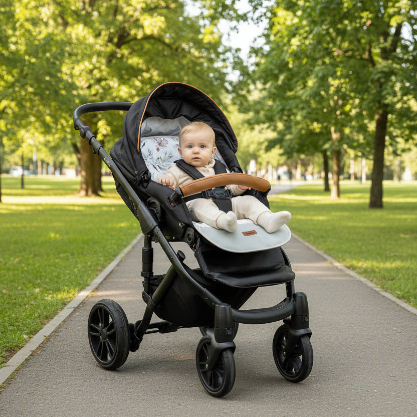 Sensillo Cotton Stroller Liner - Mint Deer