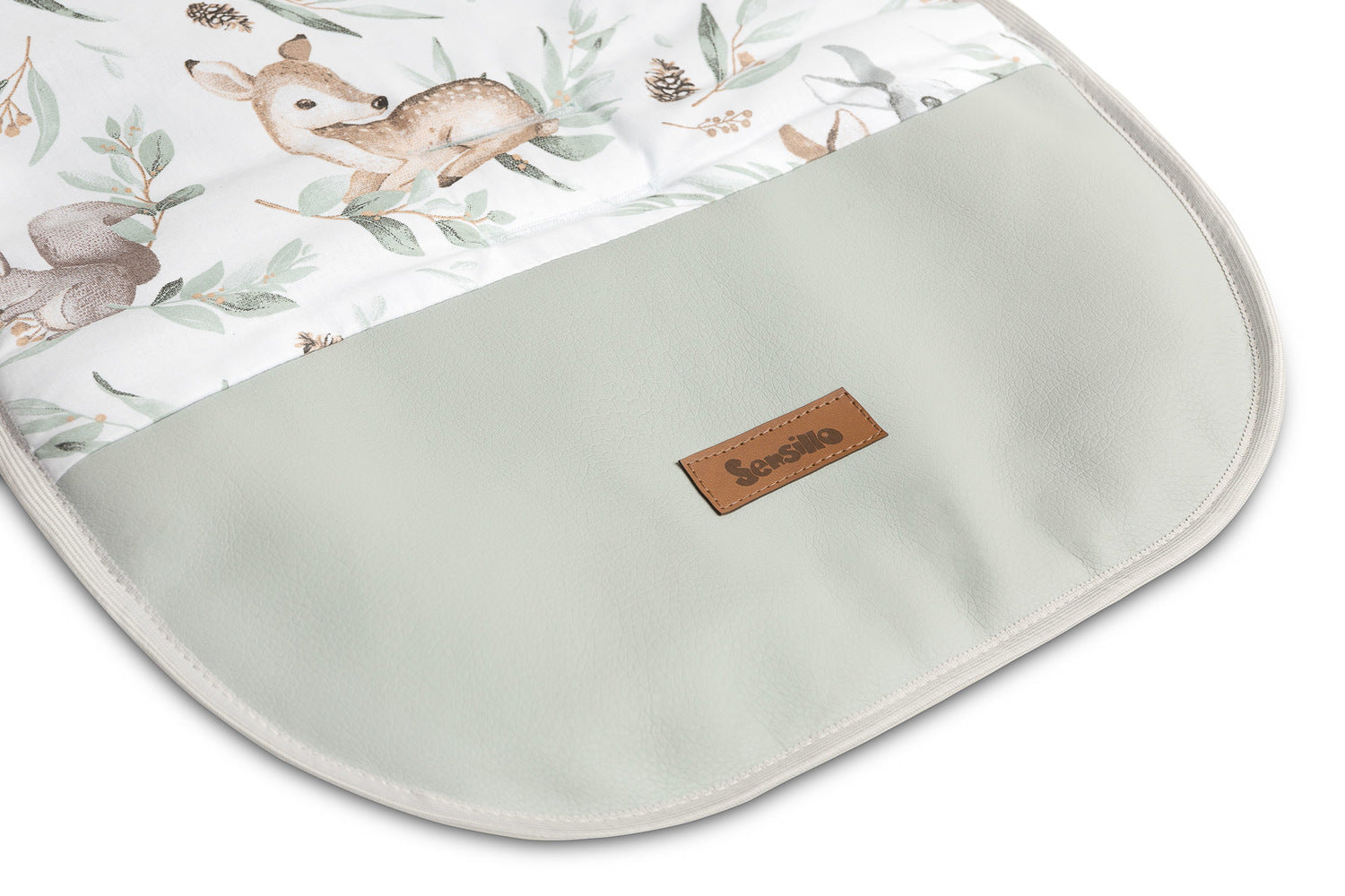 Sensillo Cotton Stroller Liner - Mint Deer