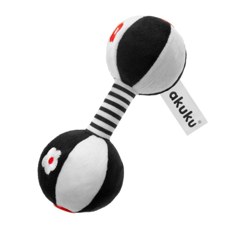Akuku Contrast Dumbbell Baby Rattle Toy