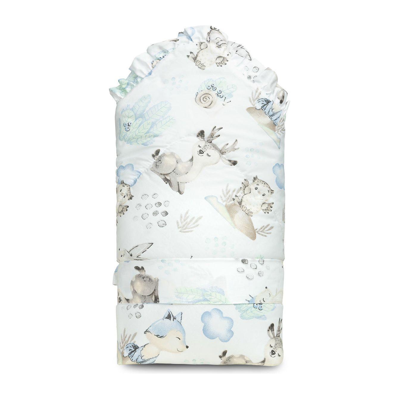 Sensillo Newborn Swaddle Wrap - Blue Animals