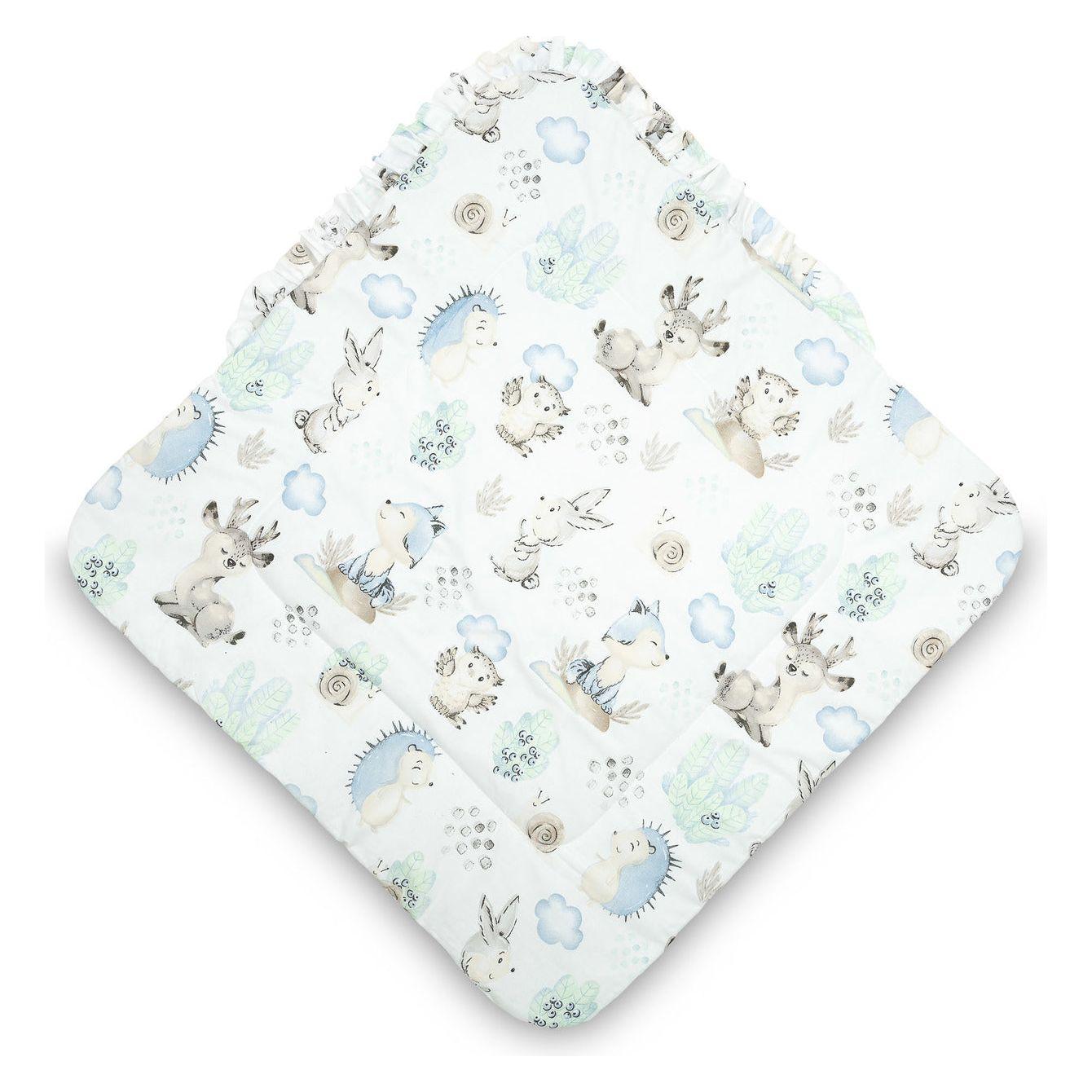 Sensillo Newborn Swaddle Wrap - Blue Animals