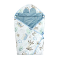 Sensillo Velvet Car Seat Swaddle XL - Blue Animals - Baby Essentials