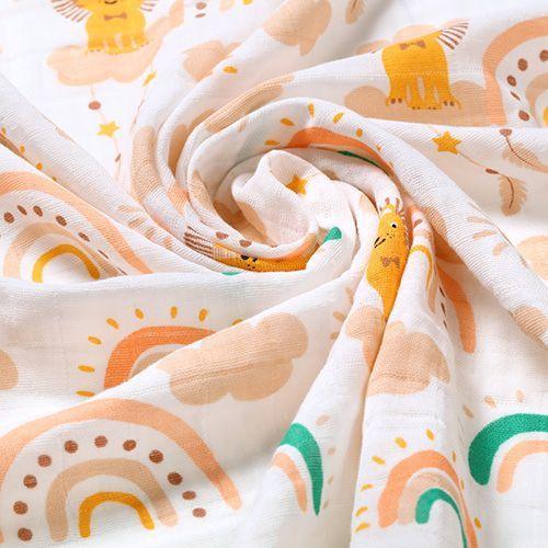 Babyono 100% Cotton Muslin Squares 3-Pack - Beige