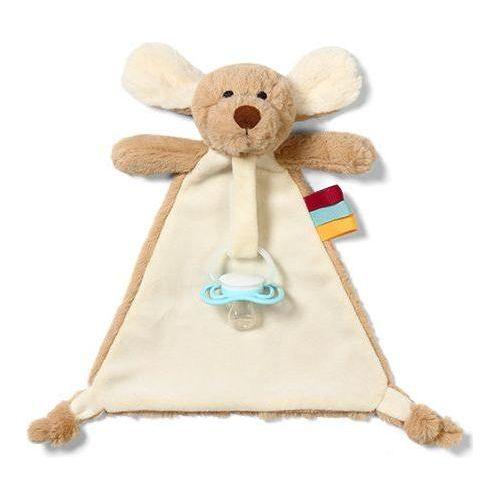 Babyono First Blanket Soother Holder Dog Willy 0m+