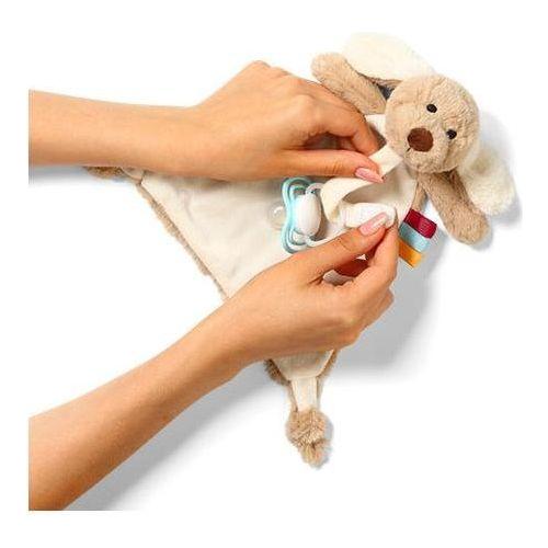 Babyono First Blanket Soother Holder Dog Willy 0m+