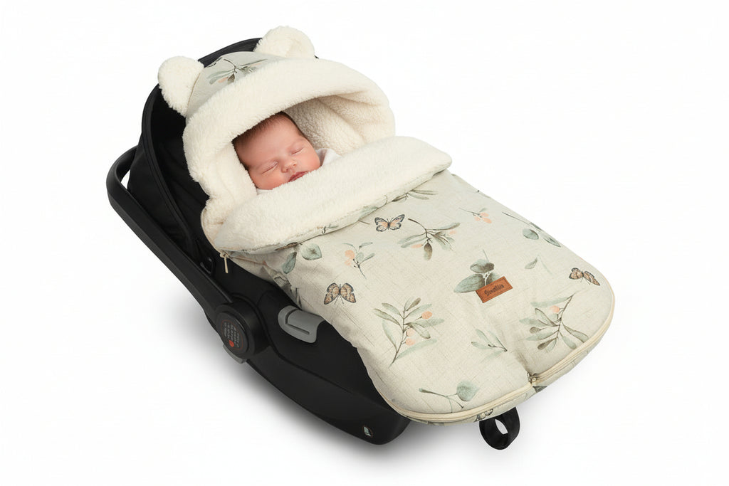 Sensillo Travel Footmuff For Car Seats & Prams  - Olive Branch
