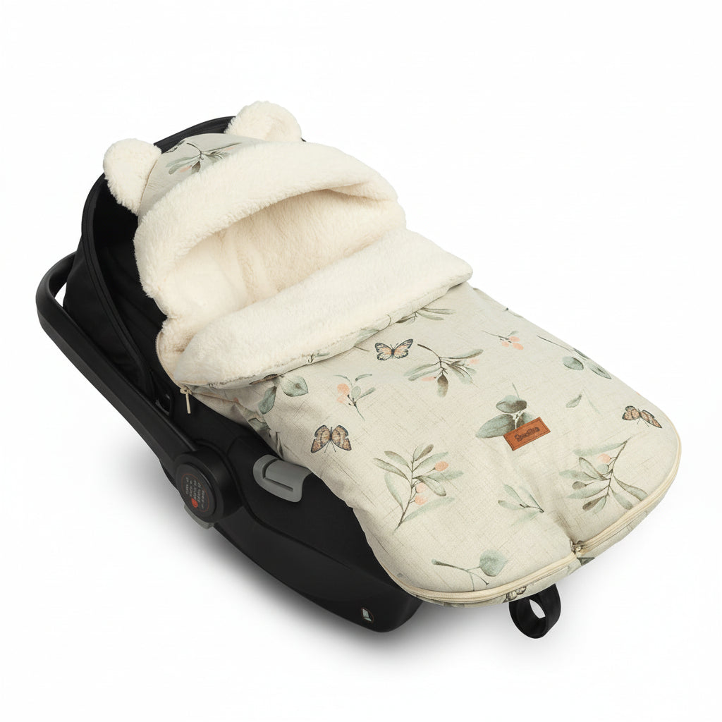 Sensillo Travel Footmuff For Car Seats & Prams  - Olive Branch