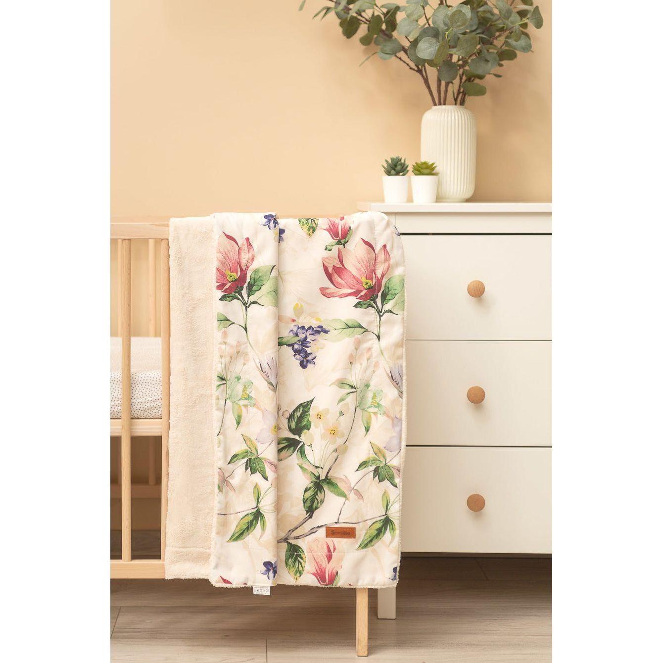 Sensillo Baby Teddy Borg Fleece Blanket -  Magnolia - Baby Essentials