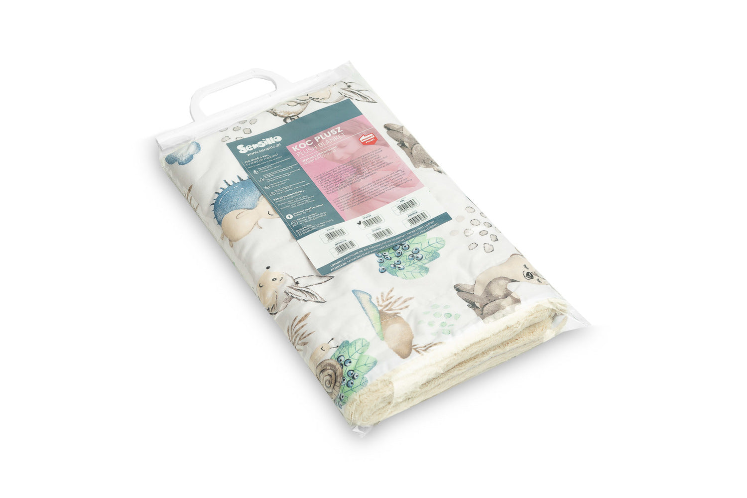 Sensillo Baby Teddy Borg Fleece Blanket -  Blue Animals