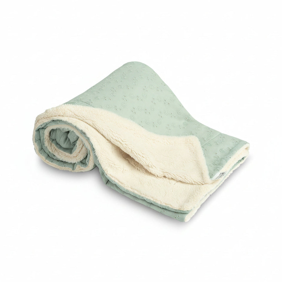 Sensillo Baby Embroidered Blanket -  Mint