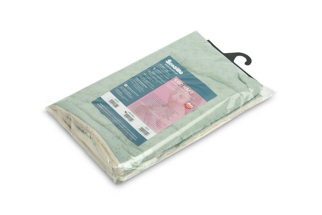 Sensillo Baby Embroidered Blanket -  Mint