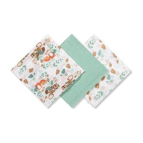 Babyono 100% Cotton Muslin Squares 3-Pack - Mint