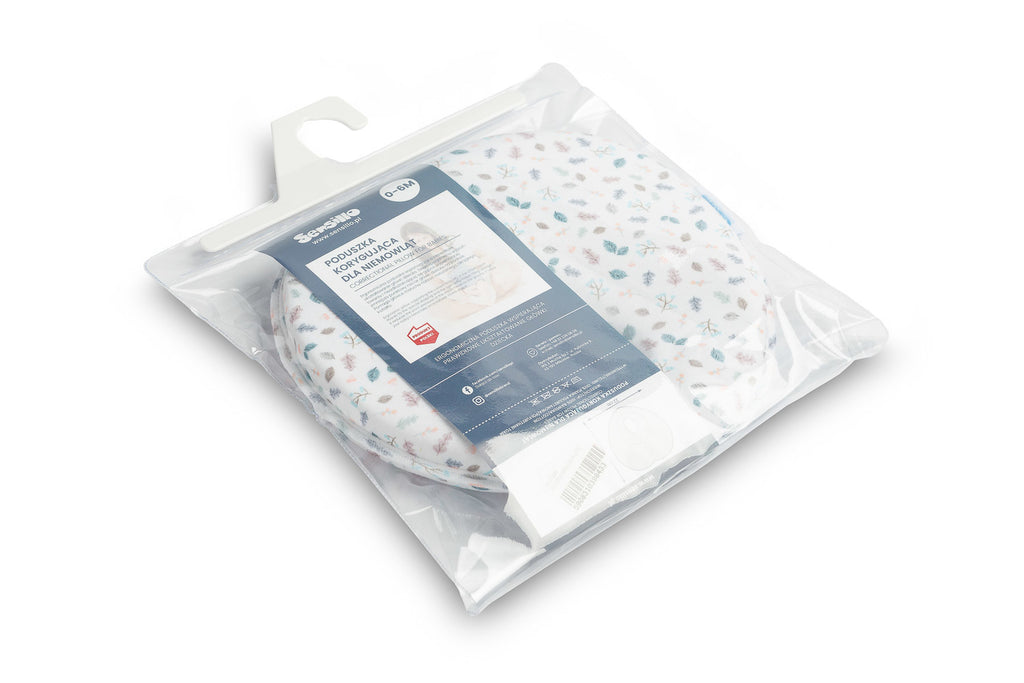 Sensillo Ergonomic Baby Head Support Pillow 0–6 Months - Leaves