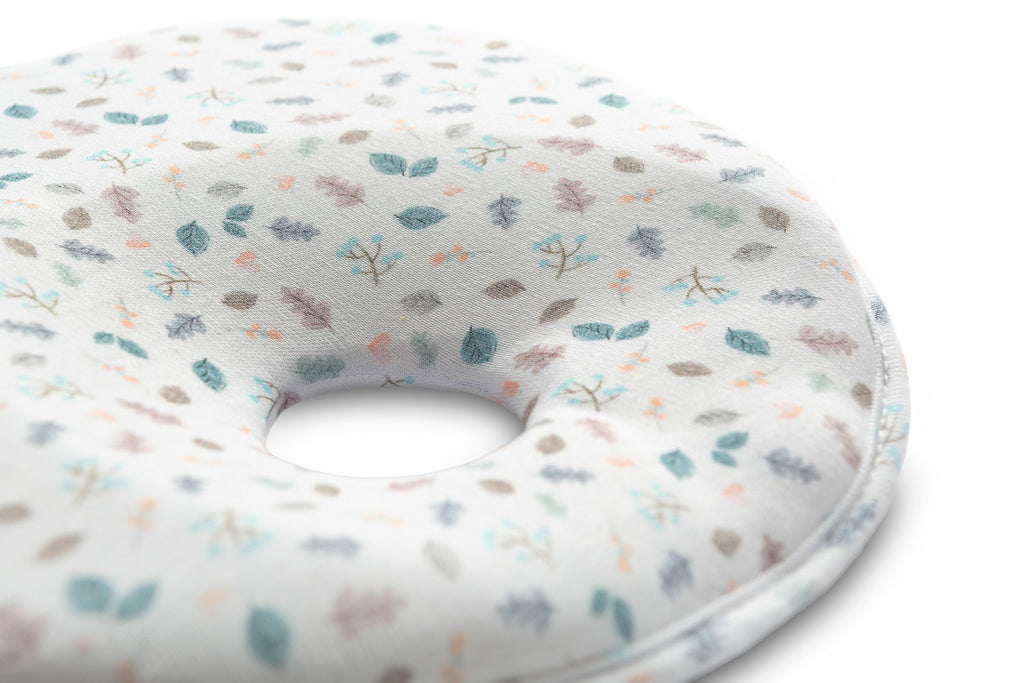Sensillo Ergonomic Baby Head Support Pillow 0–6 Months - Leaves