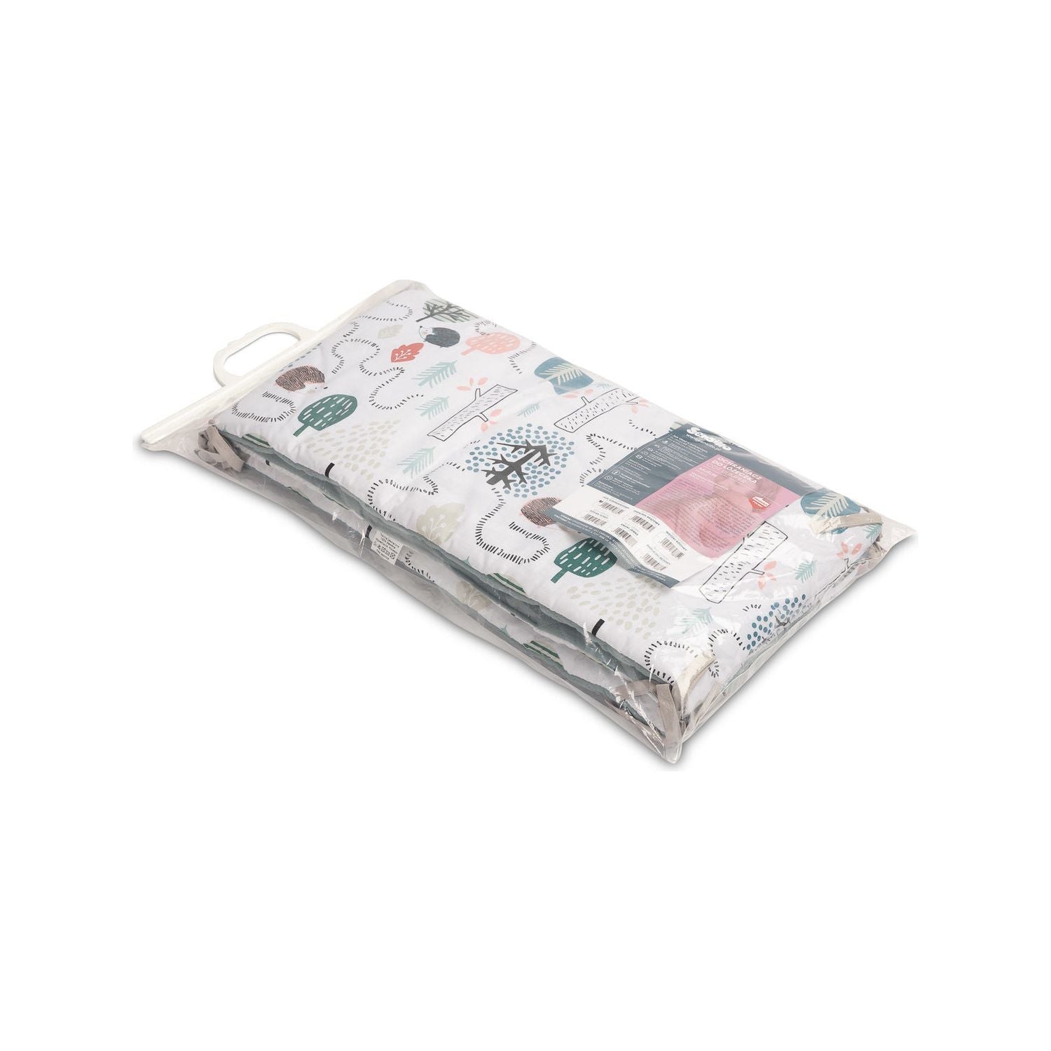 Sensillo Muslin Cot Bumper - Green Hedgehogs - Baby Essentials