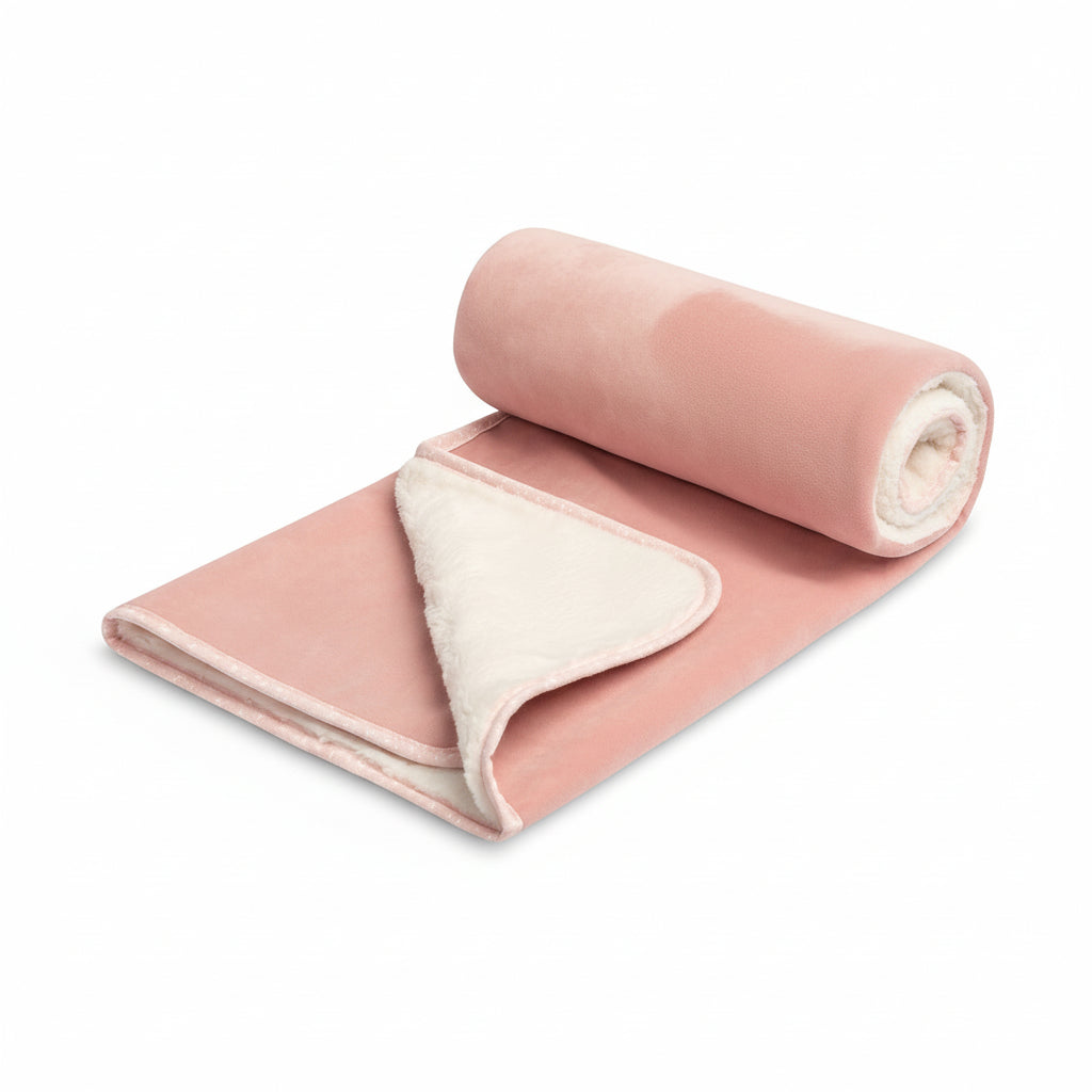 Sensillo Baby Plush Fleece Blanket 100x80 cm -  Pink