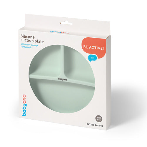 Babyono Silicone Suction Plate - Mint 6m+