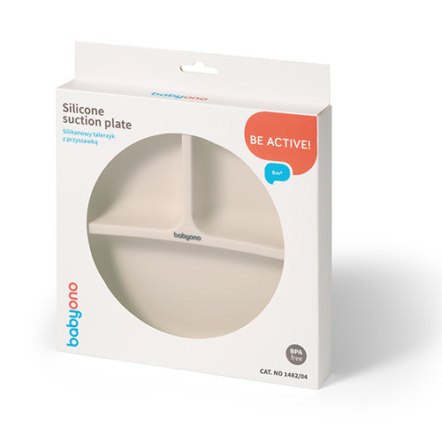 Babyono Silicone Suction Plate - Beige 6m+