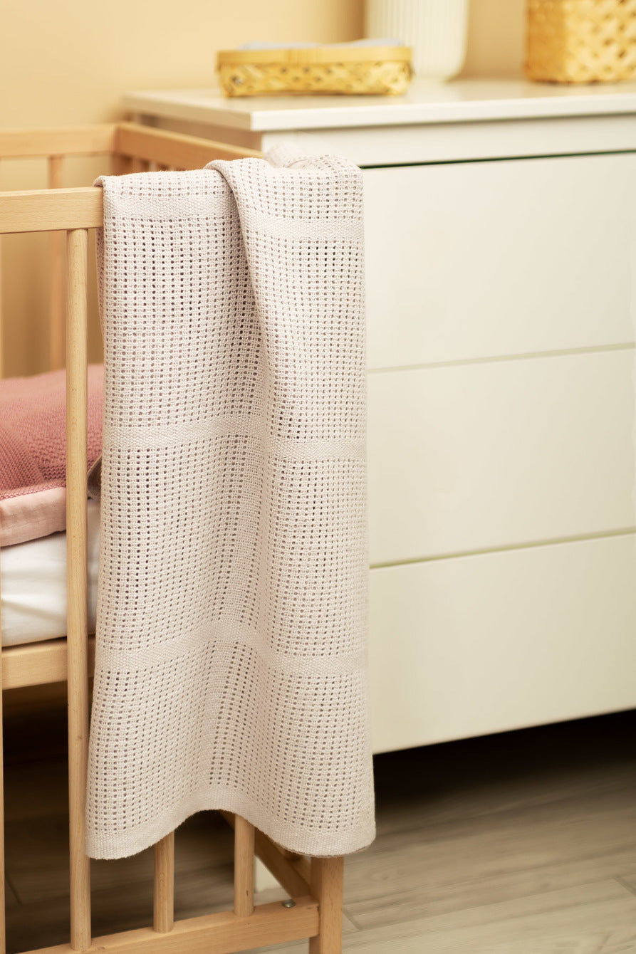 Sensillo Baby Openwork Cellular Blanket 110x70 cm -  Grey