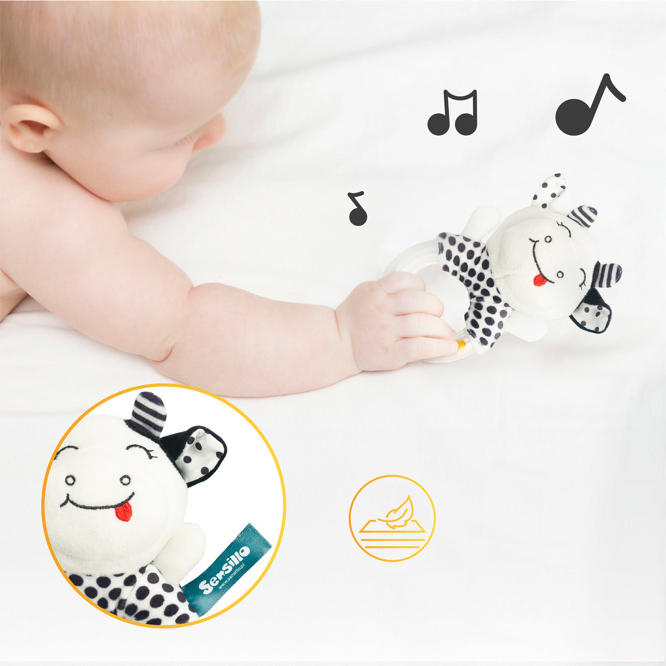Sensillo Black&White Rattle - Lion