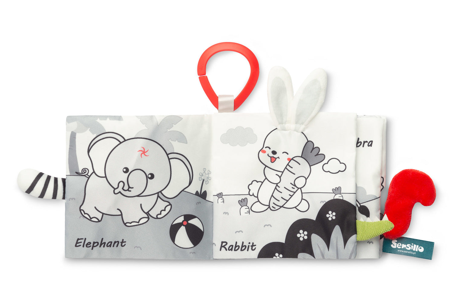 Sensillo Black&White Sensory Book - Animal Kingdom
