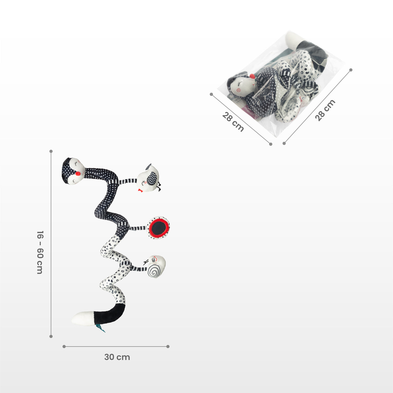 Sensillo Black&White Spiral Pram Toy