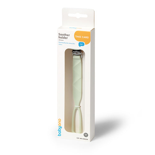 Babyono Silicone Soother Clip Ribbon - Mint