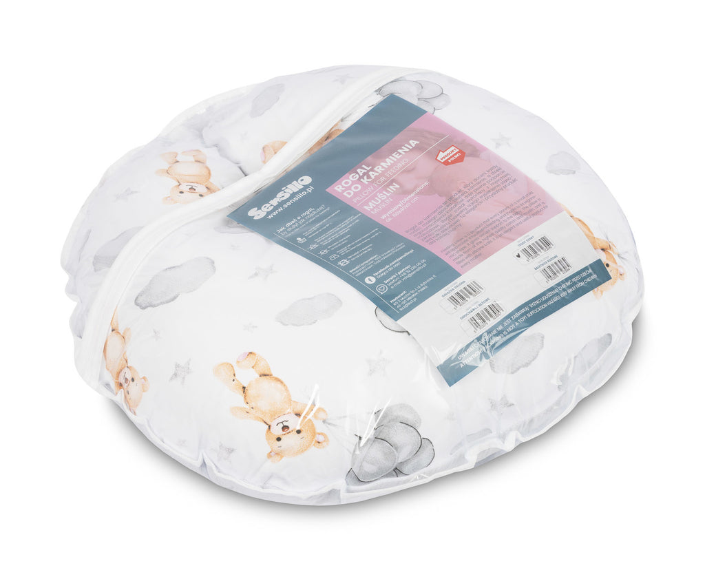 Sensillo Muslin Nursing Pillow - Teddy