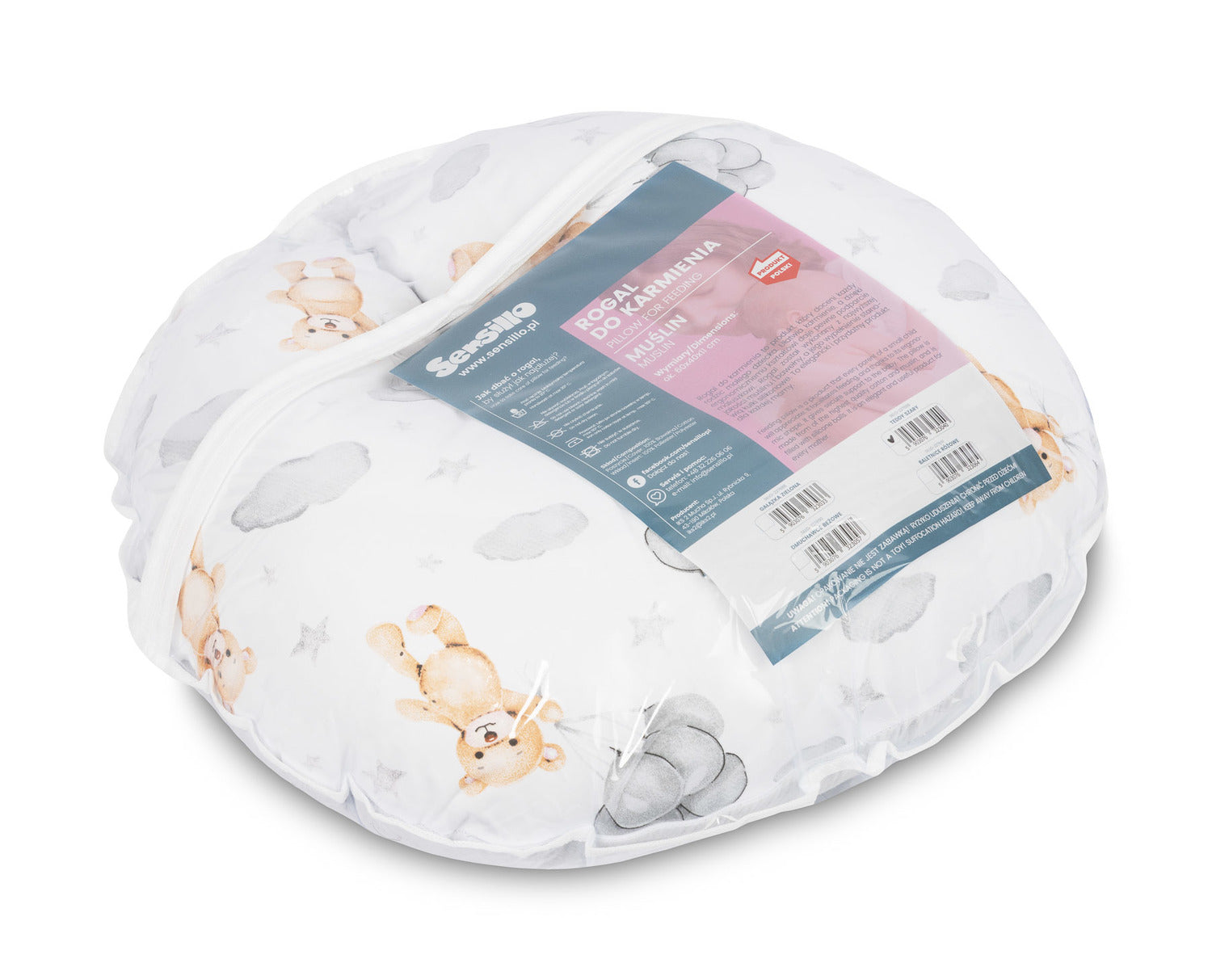 Sensillo Muslin Nursing Pillow - Teddy