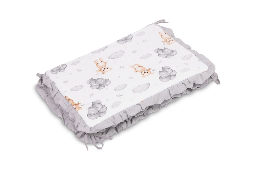 Sensillo Muslin Cot Bumper - Teddy - Baby Essentials