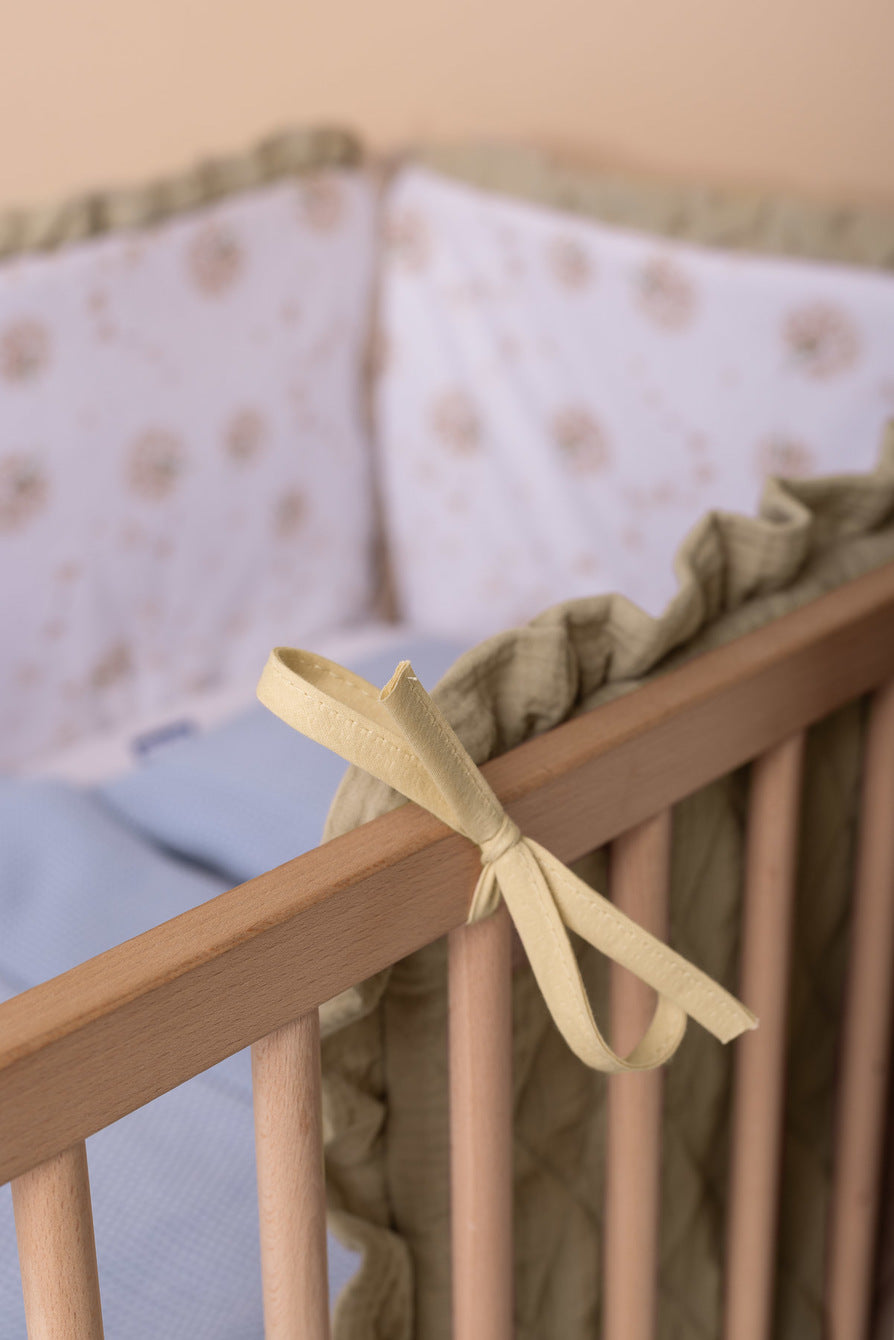 Sensillo Muslin Cot Bumper - Dandelion - Baby Essentials