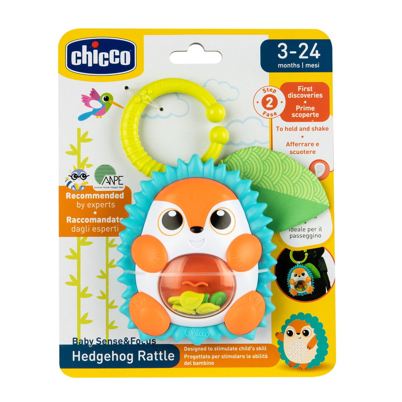 Chicco Hedgehog Rattle Toy 3m+