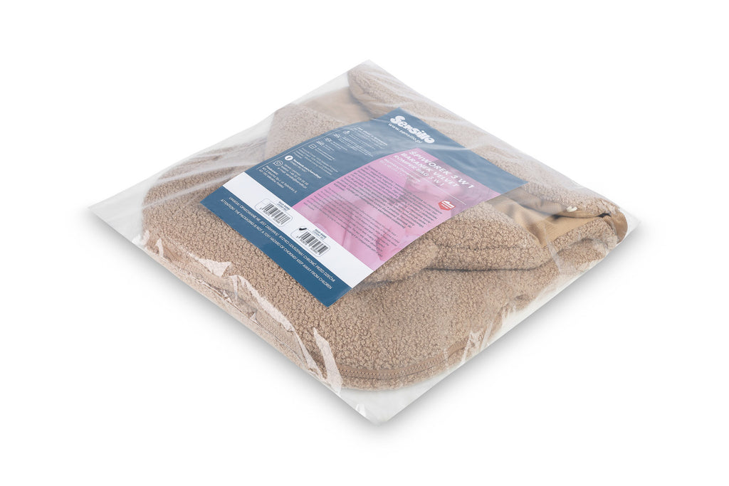 Sensillo 3 in 1 Sheep Footmuff For Car Seats & Prams  - Dark Beige
