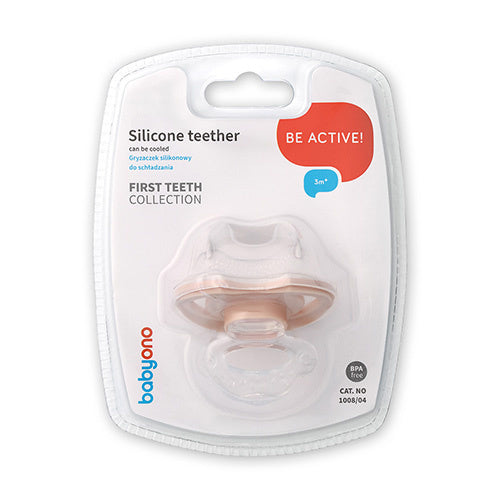 Babyono Silicone Baby Teether 3m+ - Beige