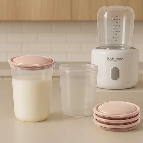 Babyono Food & Breast Milk Storage Containers 200 ml 4 pcs