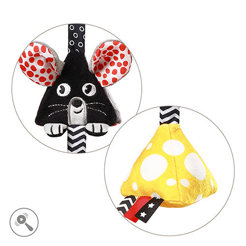 Babyono Contrast Mouse Hanging Toy