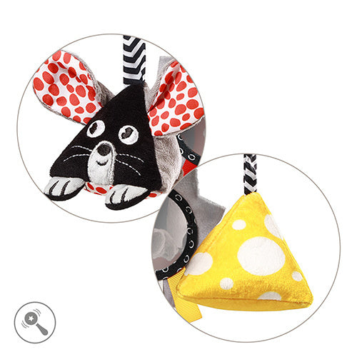 Babyono Contrast Stroller Toy Mouse