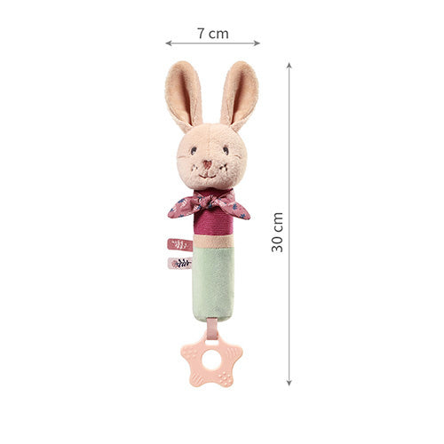 Babyono Rabbit Karo Squeaker Toy with Teether 6m+