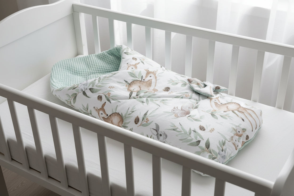 Sensillo Newborn Baby Wrap - Mint Deer