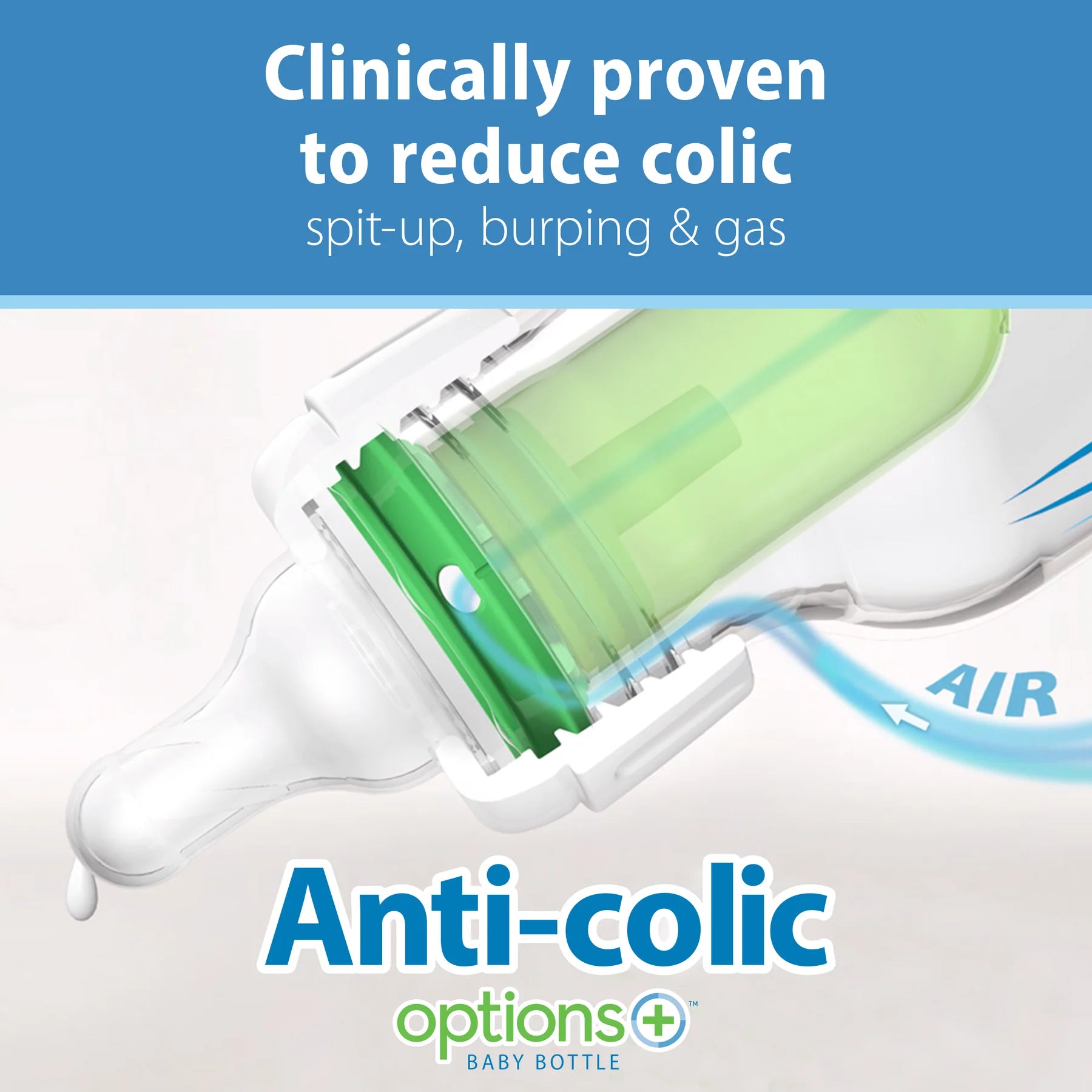Dr. Brown’s Anti-Colic Options+ Natural Flow Narrow-Neck Bottle 120 ml 0M+
